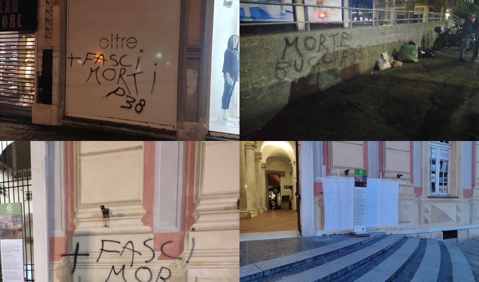 Genova, scritte antifasciste imbrattano diverse parti della città