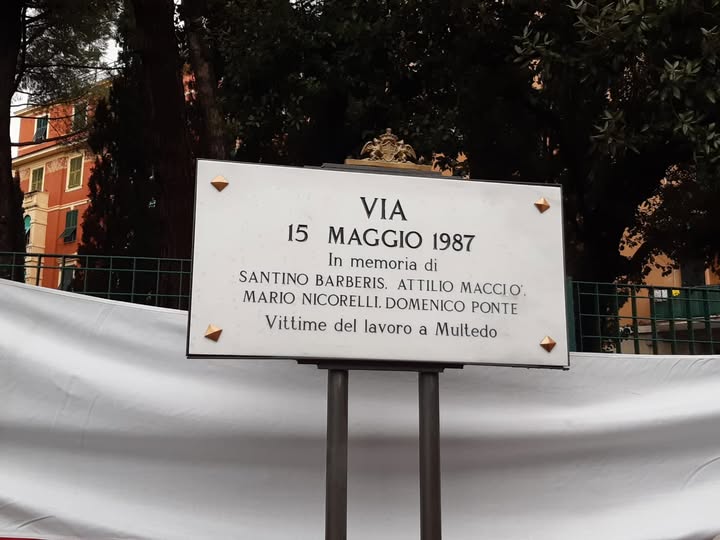 A Multedo nasce “Via 15 Maggio 1987” in memoria degli operai vittime della Carmagnani