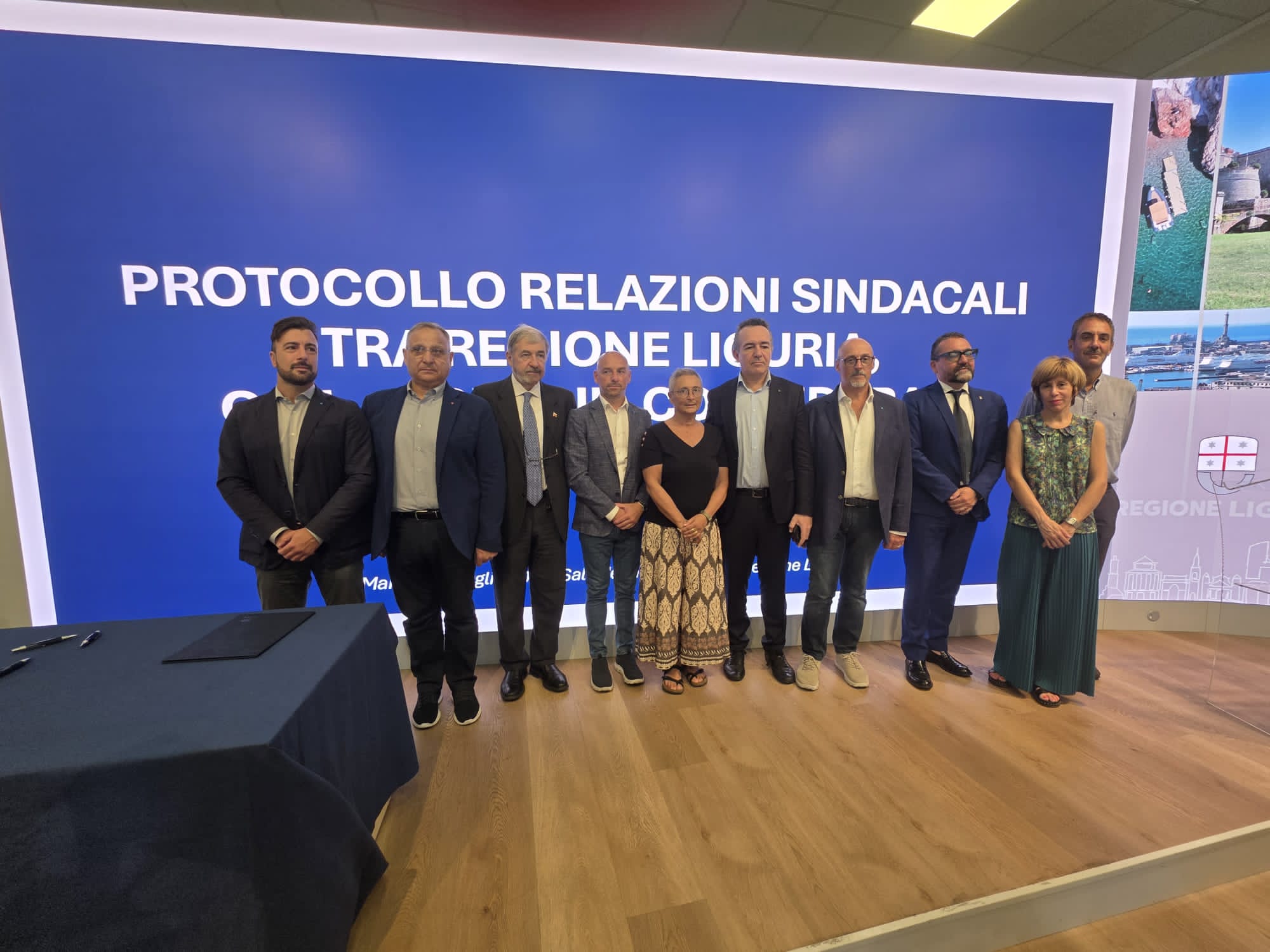 Siglato il protocollo sulle relazioni sindacali tra Cgil Cisl Uil Liguria e Regione Liguria