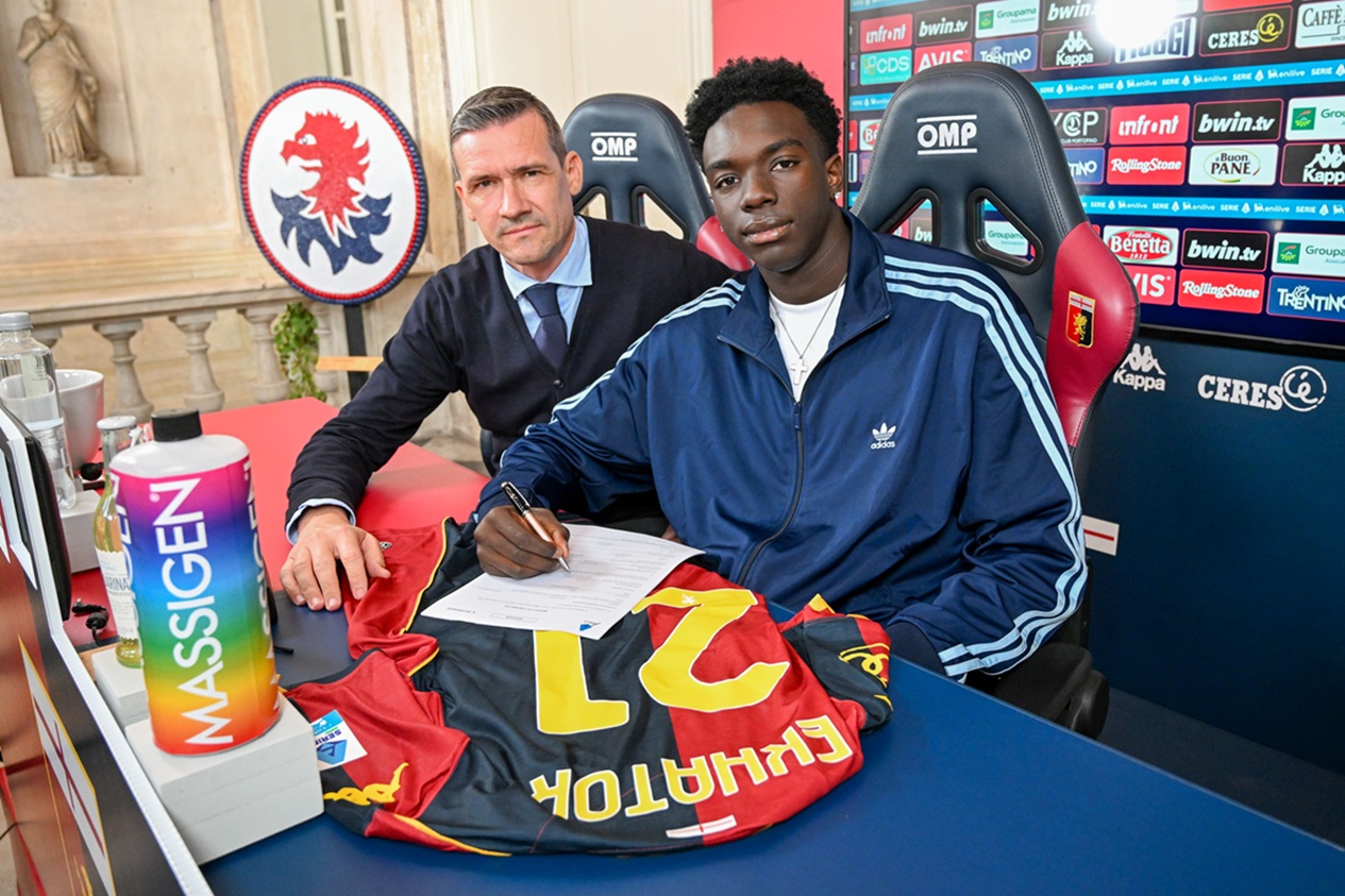 Accordo fino al 2029: il Genoa prolunga il contratto a Jeff Ekhator