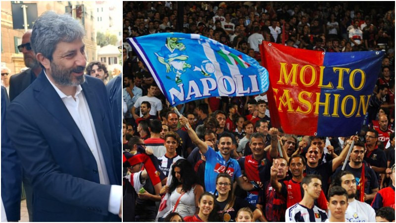 Il presidente-tifoso Fico a Genova: 