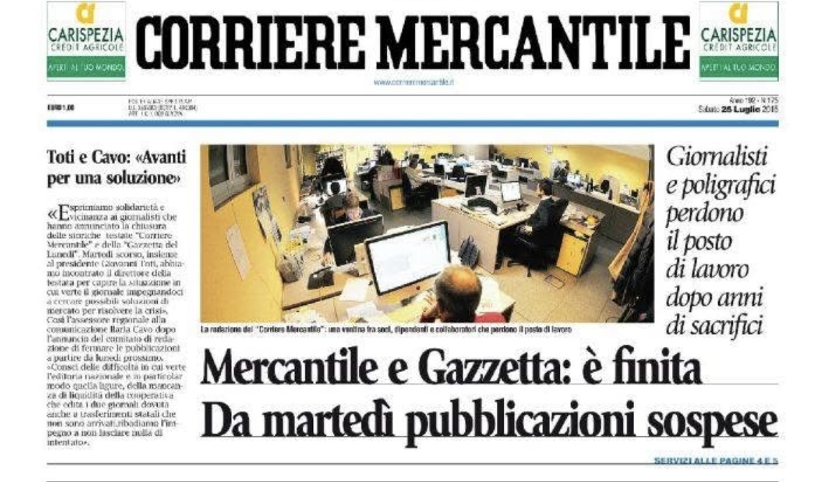 Dieci anni senza il Corriere Mercantile: un pezzo di Genova che manca ancora