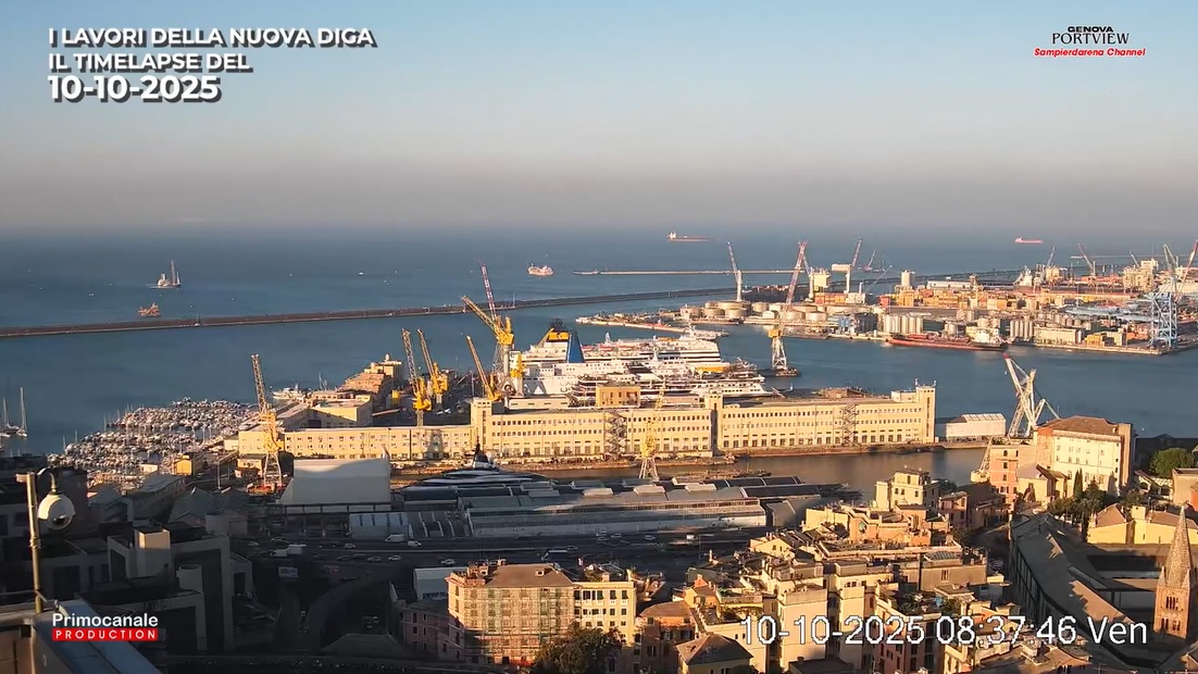 Nuova Diga di Genova, è arrivato il tredicesimo cassone