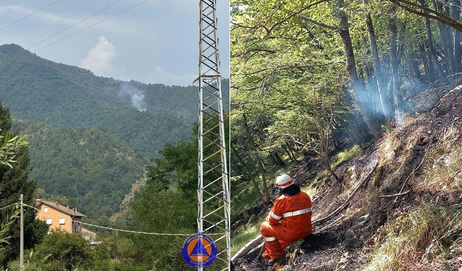 Incendi, il Liprando a Montoggio brucia ancora: arrivano i droni 