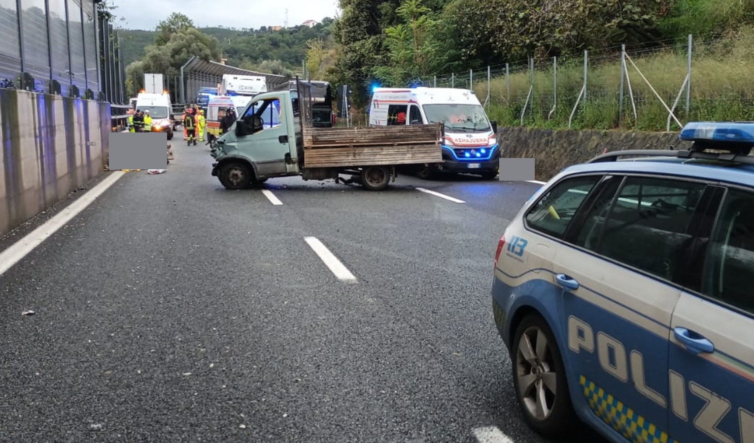 Incidente in A10 tra Varazze e Arenzano, un morto e un ferito gravissimo