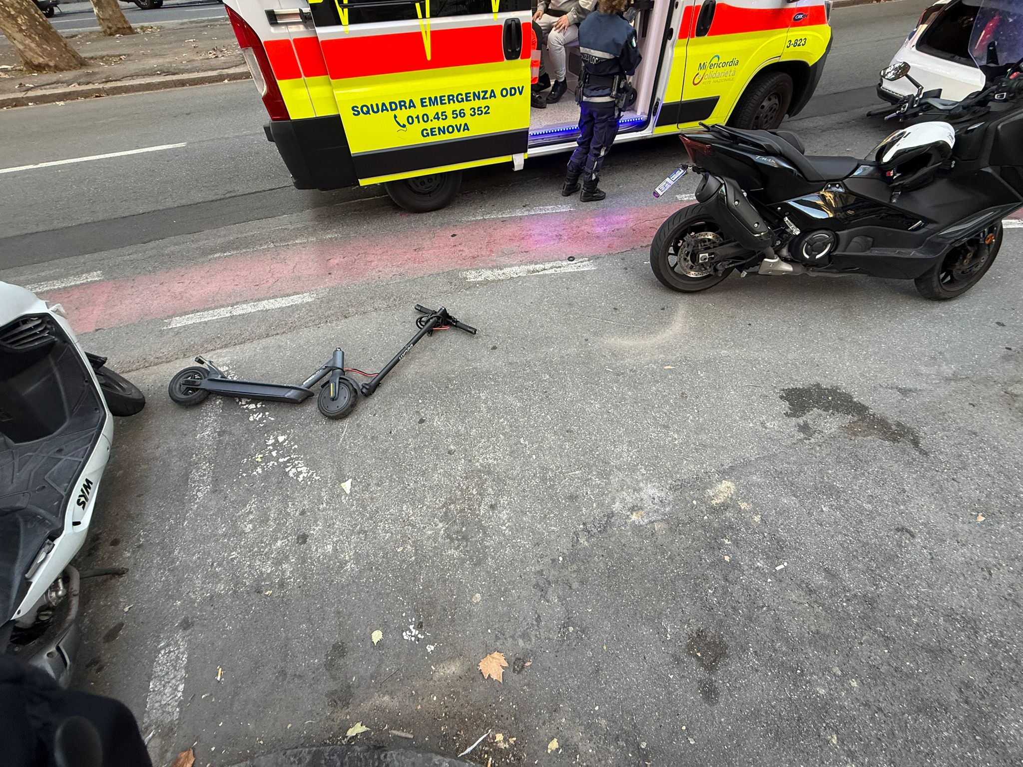 Incidente in corso Sardegna tra un monopattino e uno scooter, ferito un 26enne