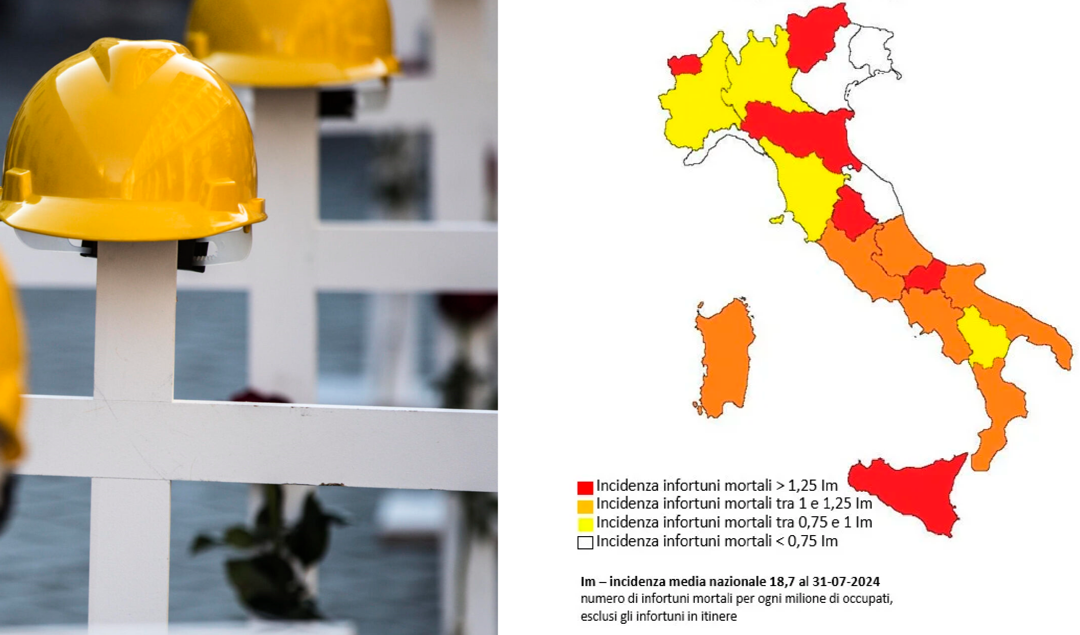 Giornata delle vittime di incidenti sul lavoro, Liguria è zona bianca