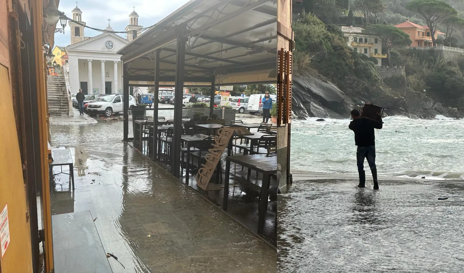 Mareggiata In Liguria, Onde Di Libeccio: Allagamenti In Centro A Sestri ...