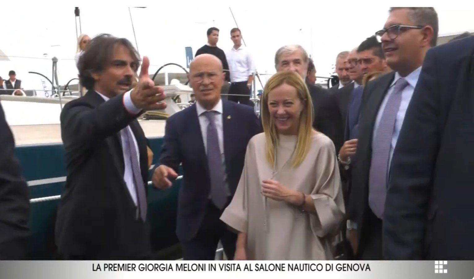 Il premier Giorgia Meloni in visita Salone Nautico di Genova