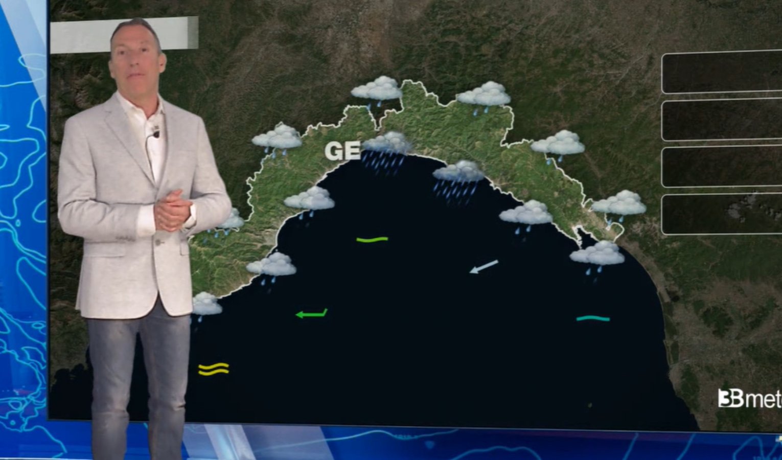 Pioggia e temporali sulla Liguria: le previsioni di 3BMeteo per le prossime ore