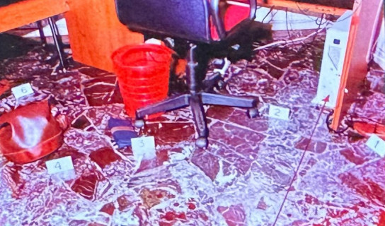 Processo Cella, Nada aggredita all'ingresso dello studio