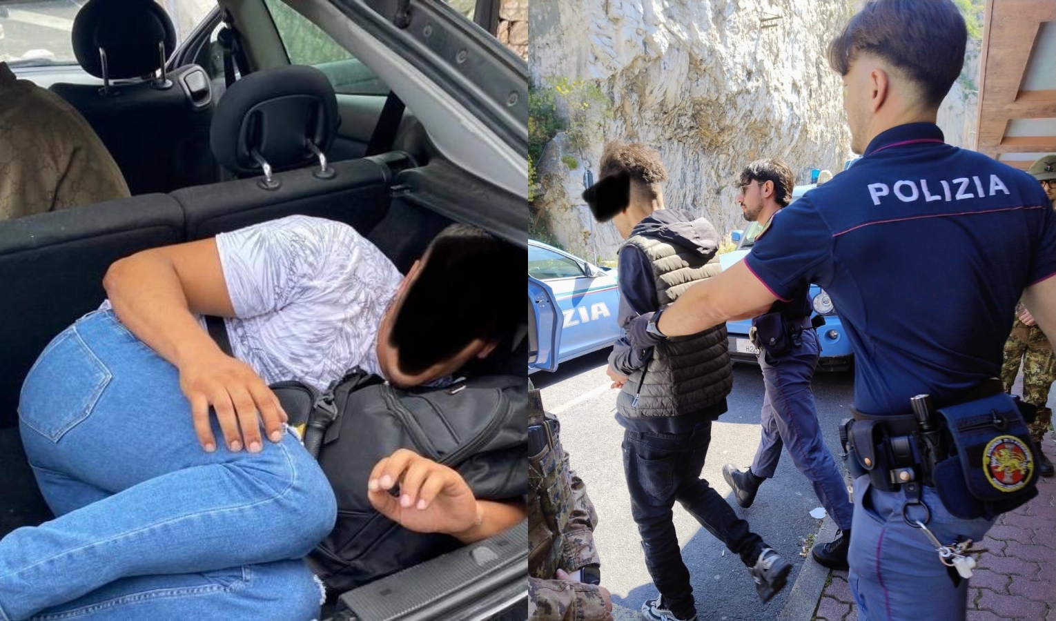 Non si ferma all'alt della polizia, in auto cinque migranti nel bagagliaio: arrestato passeur