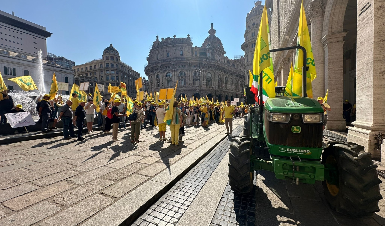Emergenza cinghiali, agricoltori in piazza a Genova: 
