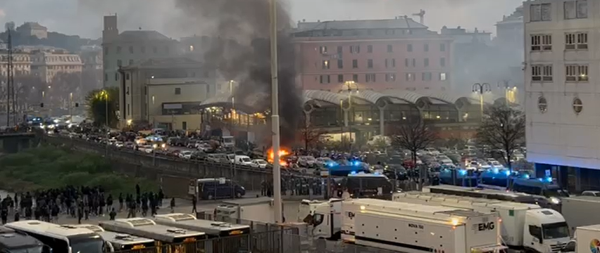 Alta tensione al Ferraris, scontri tra genoani e interisti