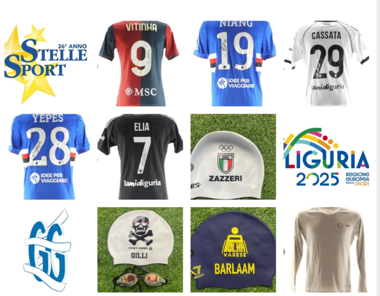 Calcio, nuoto e vela: le Stelle all'Asta su Memorabid per la Gigi Ghirotti