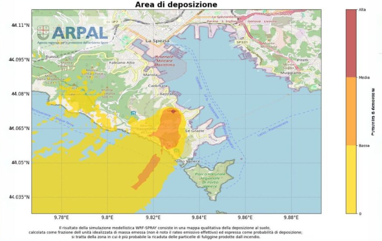 Incendi, in Liguria il nuovo modello che anticipa dove finiranno gli agenti inquinanti