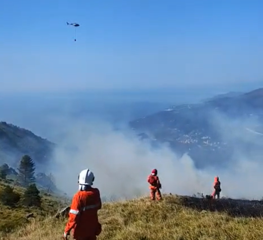 Genova, brucia il bosco a Punta Martin: fiamme sotto controllo