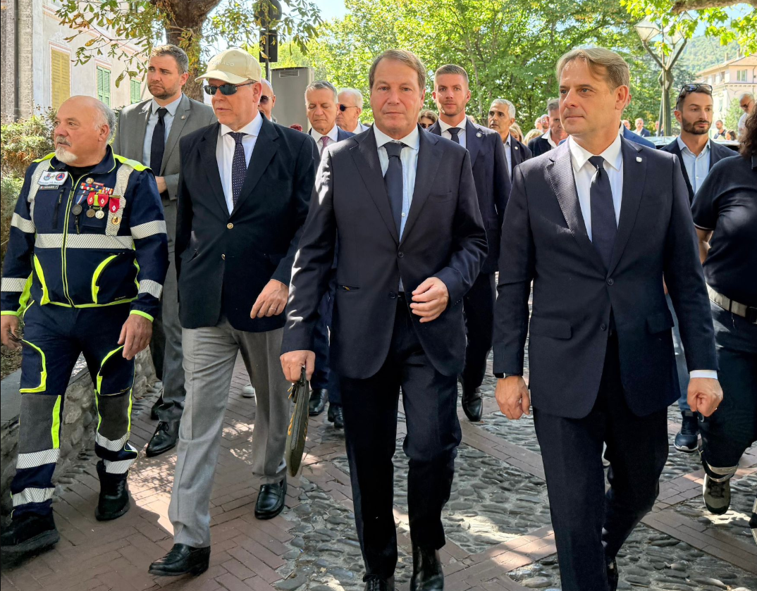 Il Principe Alberto di Monaco a Dolceacqua per i 50 anni della Protezione civile