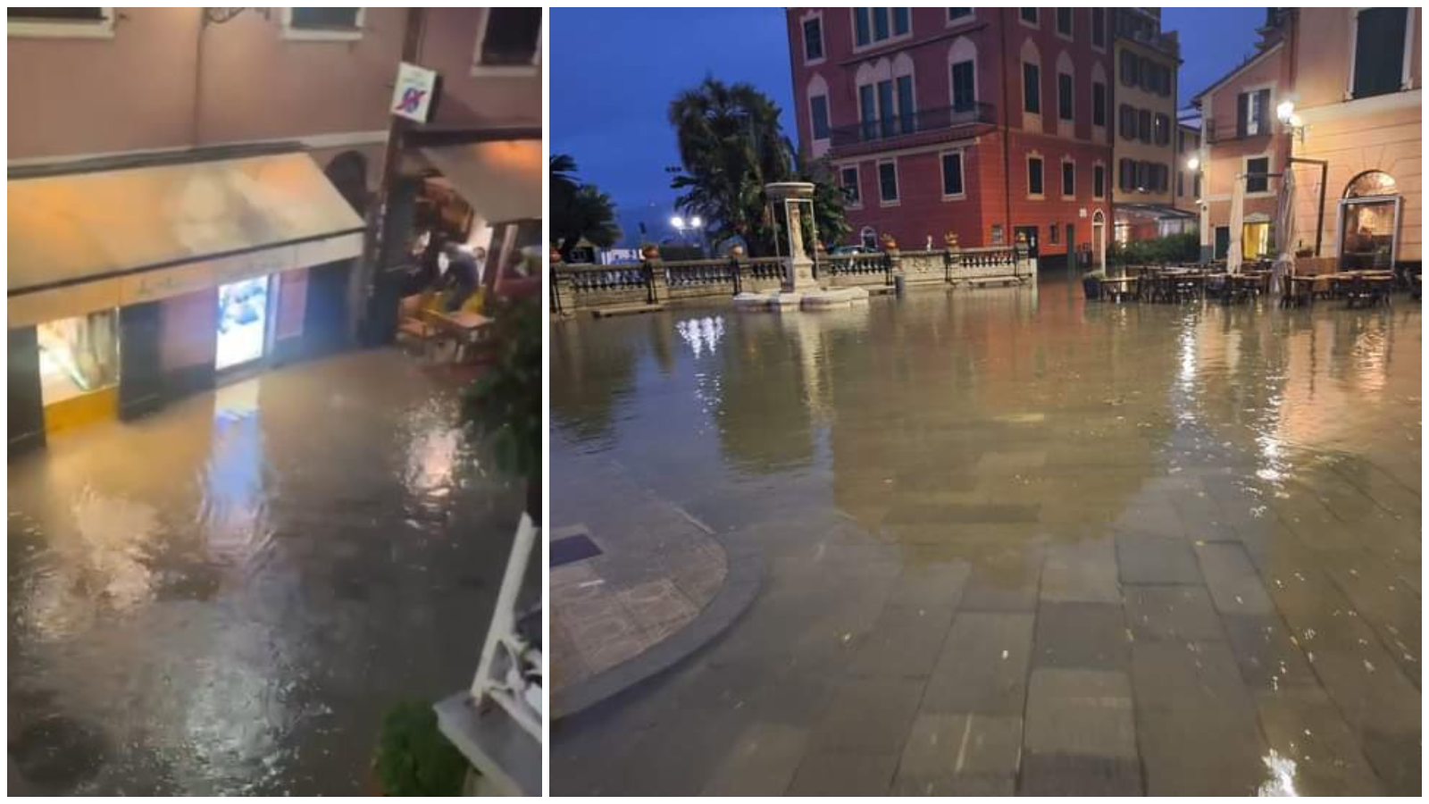 Bomba d'acqua su Sestri Levante: allagato il centro storico