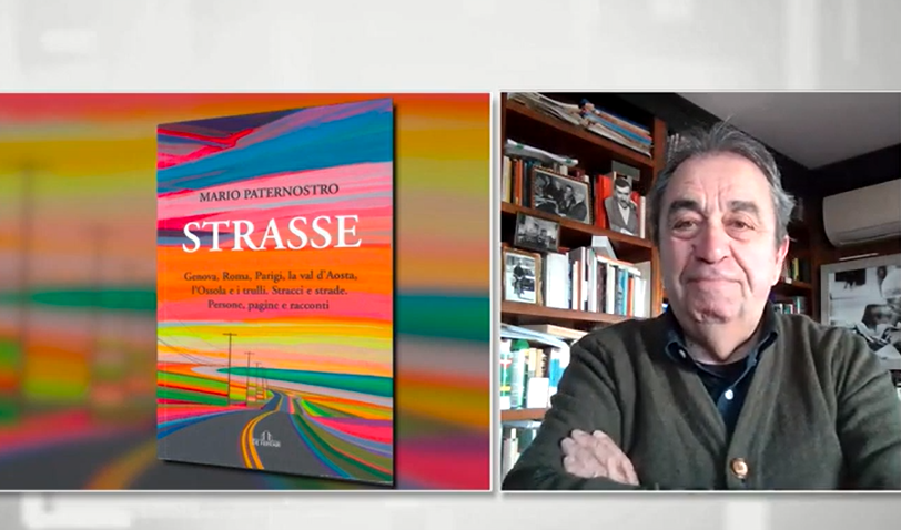 Mario Paternostro e la copertina del suo ultimo libro Strasse