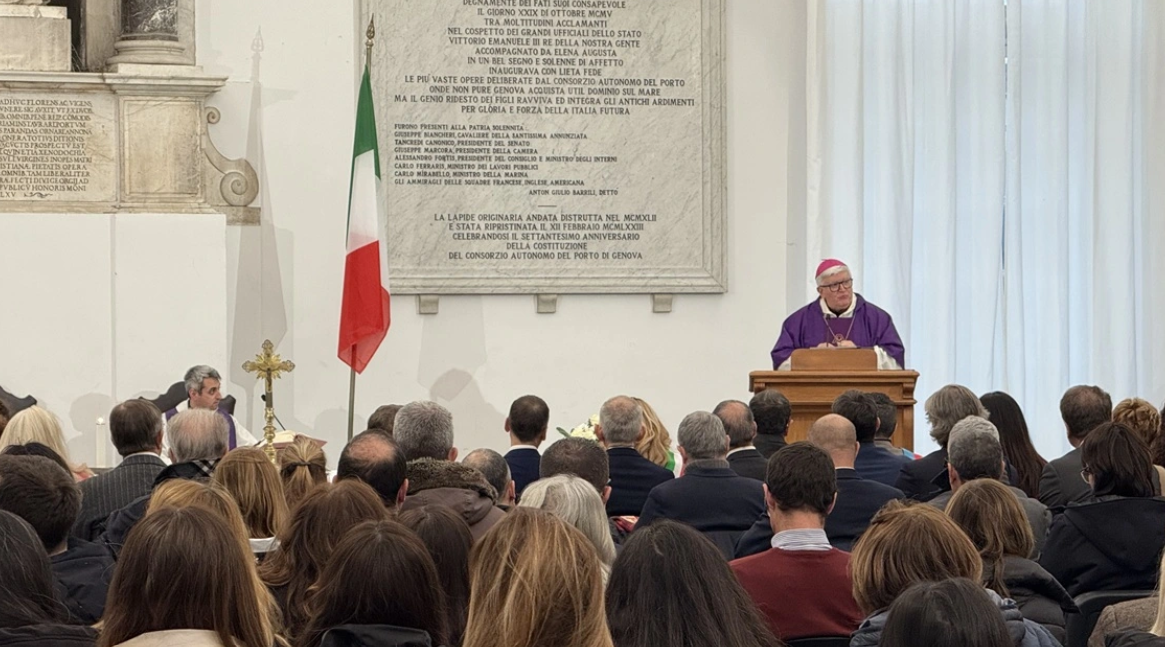 Porti Genova e Savona, a palazzo San Giorgio la Messa di Natale