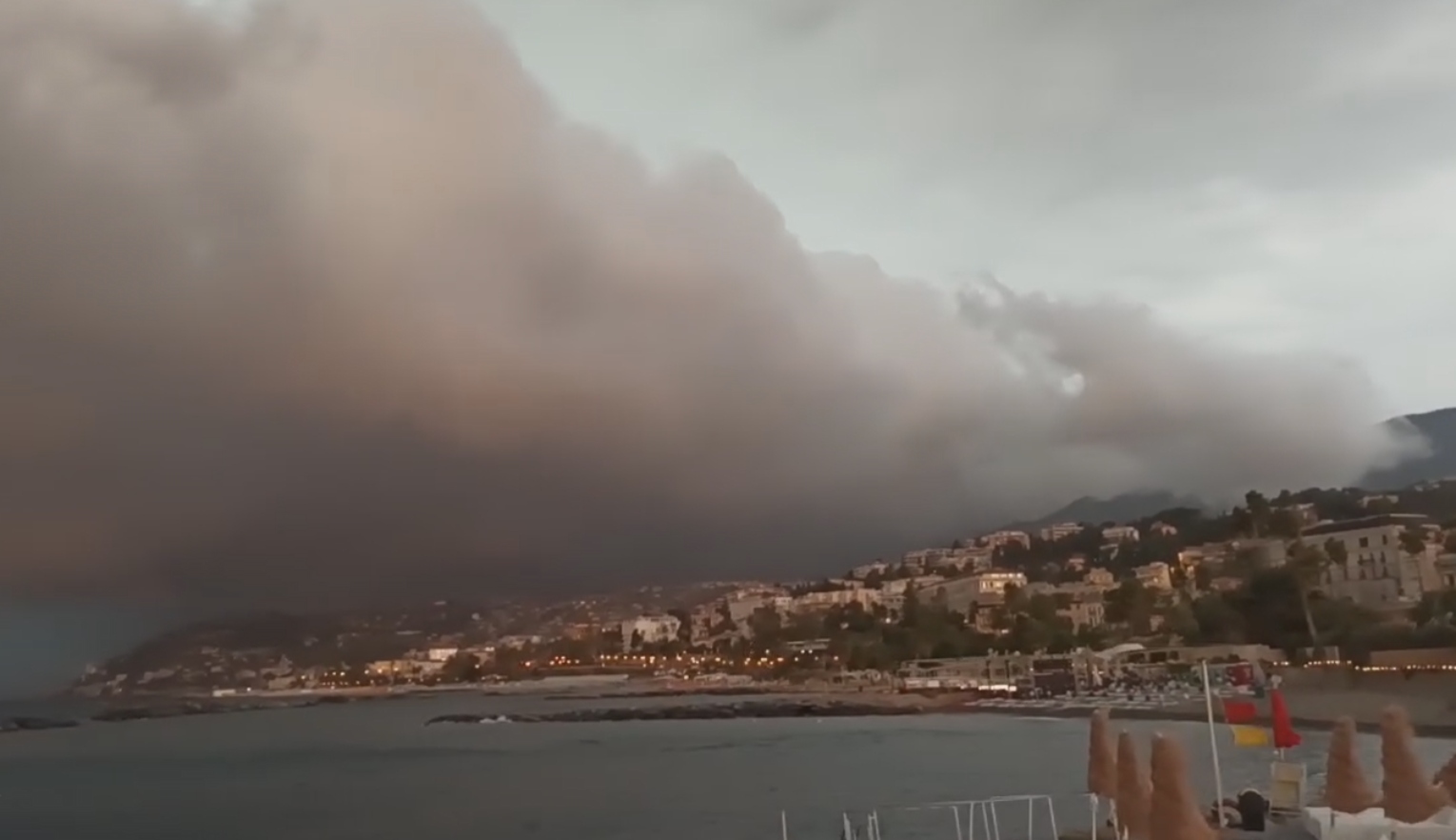 Nubifragio sul ponente ligure: a Ventimiglia vento a 120 km/h