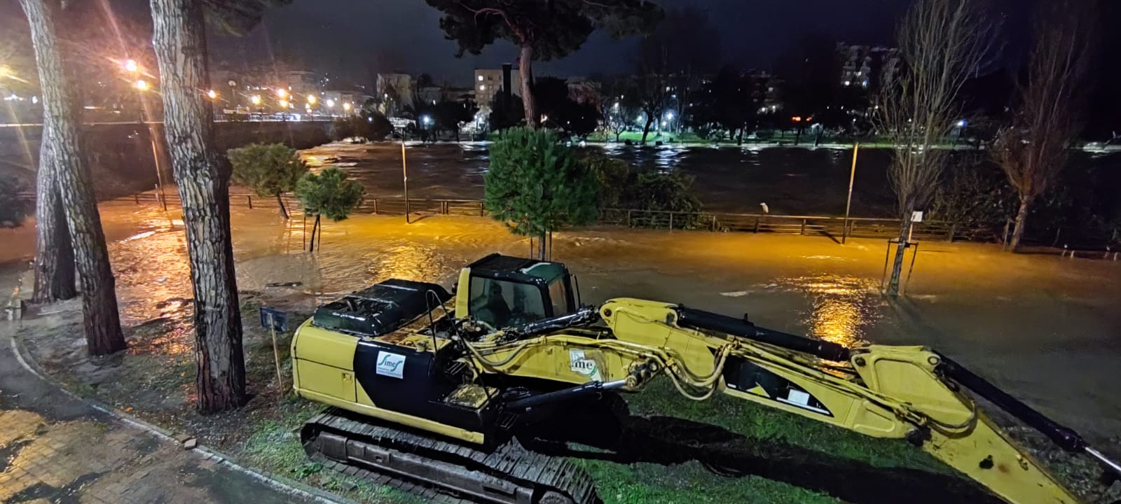 Il fiume Entella sopra ai livelli di guardia