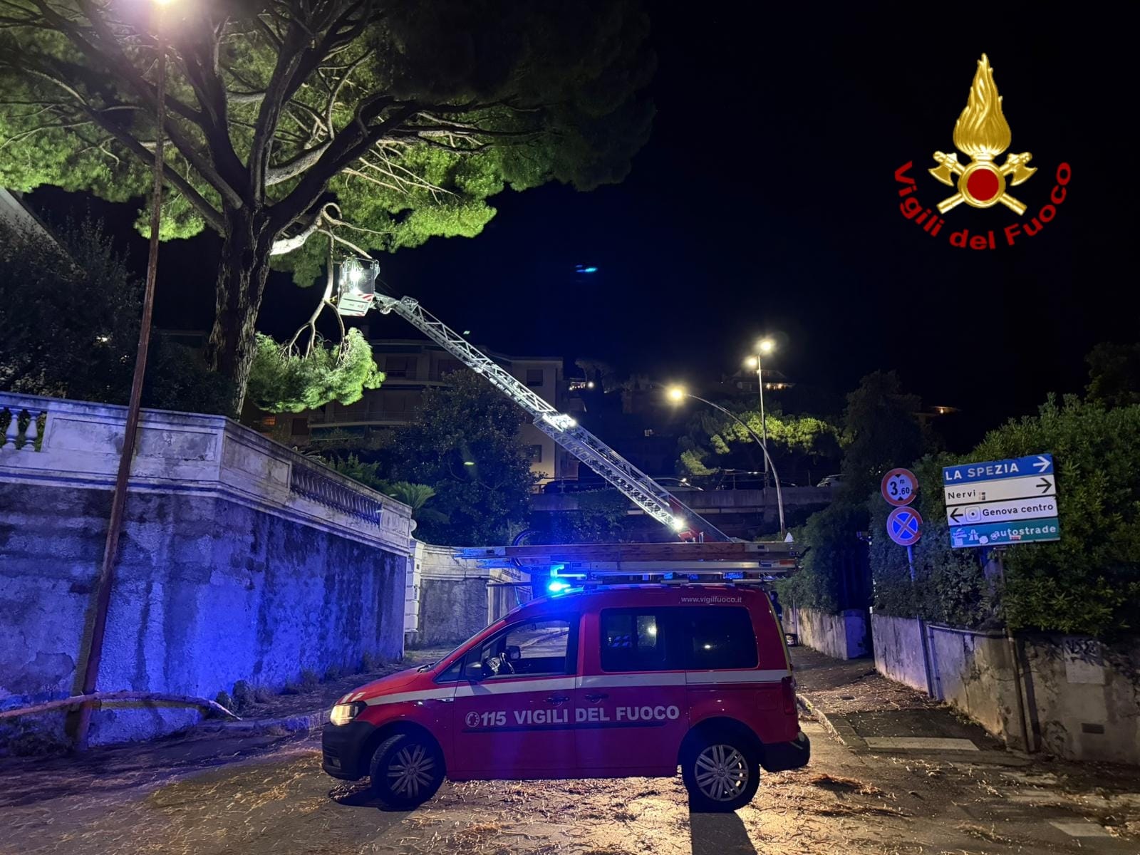 Maltempo, numerosi alberi crollati in Val Fontanabuona. Auto finisce nel torrente