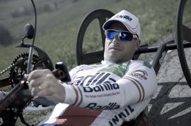 Vittorio Podestà in gara alla  Piacenza Paracycling