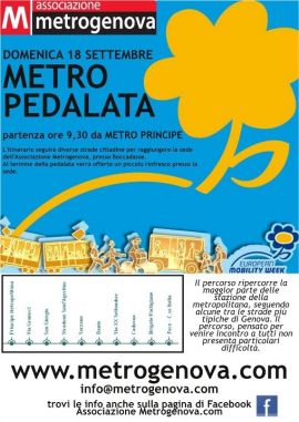 Domenica a Genova c'è la Metro-pedalata