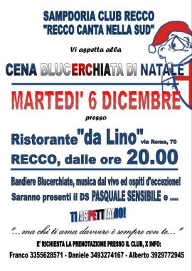 Natale con il Samp Club Recco Canta nella Sud