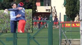 Genoa, Fabrizio Preziosi a Pegli con la squadra 