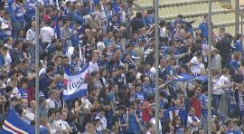 Tifosi Samp in pullman a Bardonecchia