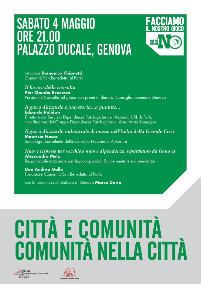 Il fenomeno del gioco d'azzardo al Ducale con Doria e don Gallo