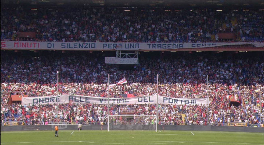 Genoa-Inter, cordoglio allo stadio per la tragedia della Torre Piloti