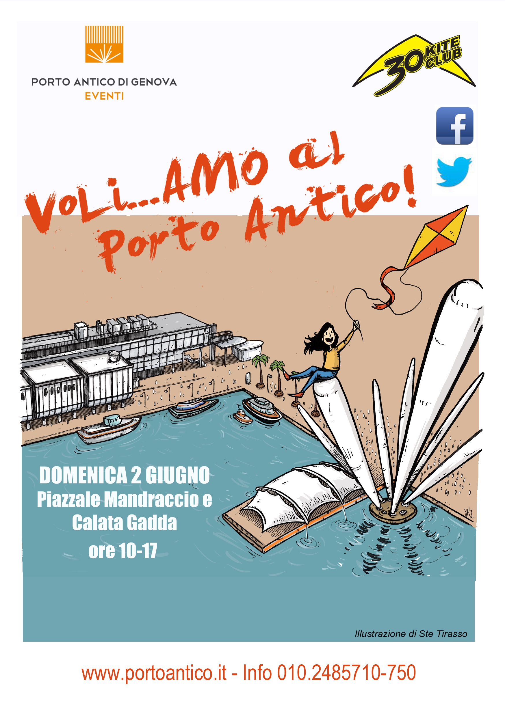 Domenica 2 giugno: gli aquiloni di Voli..amo arrivano al Porto Antico