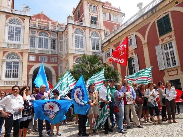 Protesta dei dipendenti dei Beni Culturali oggi a Genova