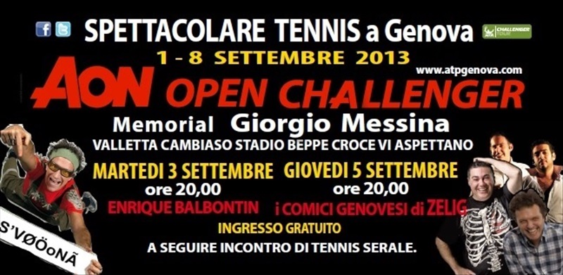 Aon Open - Memorial Giorgio Messina, doppio show con Balbontin e i comici genovesi di Zelig 