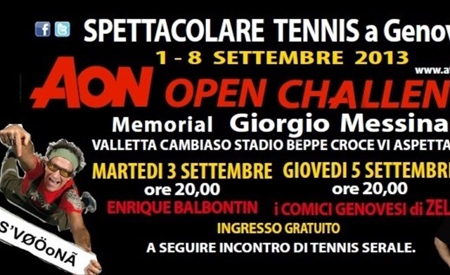 Aon Open - Memorial Giorgio Messina, alle 20 spettacolo gratuito di Balbontin 