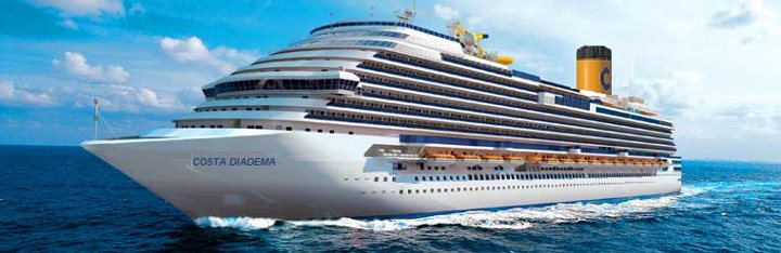 Posa del blocco di prua della Costa Diadema a Marghera