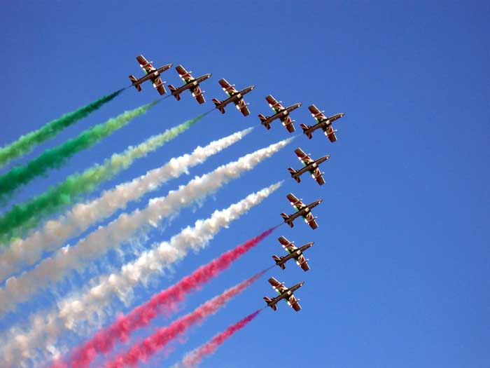 Frecce tricolori, inizia il lungo week end per l'Air Show