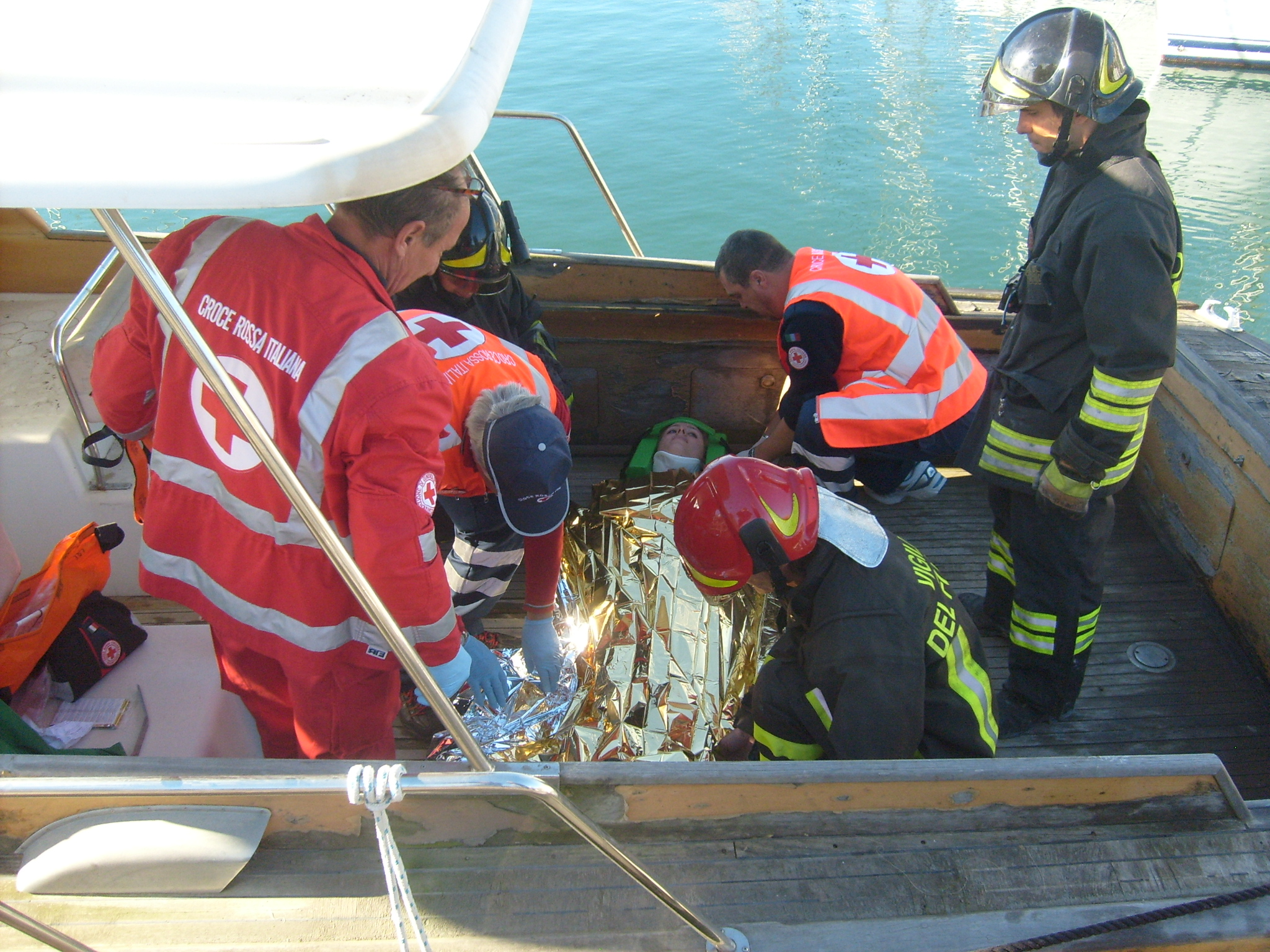 Esercitazione antincendio portuale a Santo Stefano al Mare