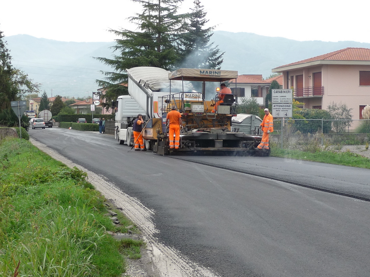 Provinciale 55 di Moneglia, tratto chiuso per asfaltatura