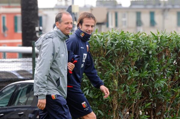 Genoa, mattutino a Pegli: Gilardino è rientrato dalla Nazionale