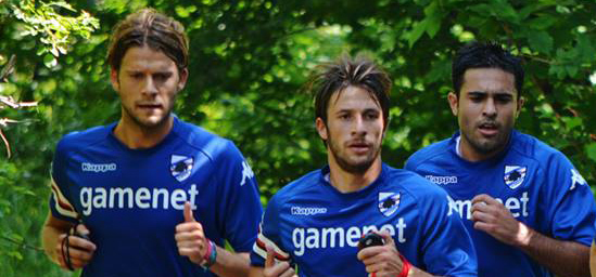 Sampdoria, seduta di allenamento all'Acqua Acetosa in vista della sfida di Coppa Italia