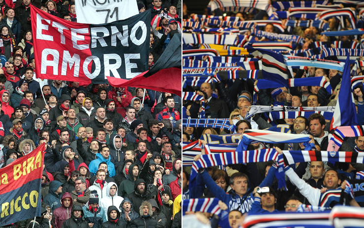 Gradinate vuote, i tifosi di Genoa e Samp protestano contro il derby alle 12.30