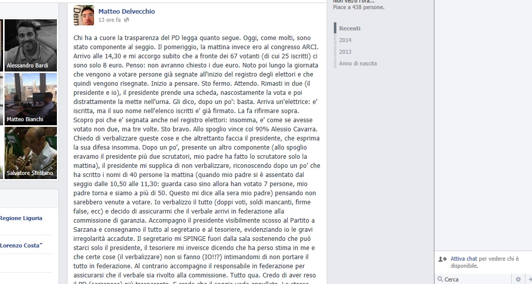 Ombra dei brogli su Primarie Pd, annullati i voti contestati a Sarzana