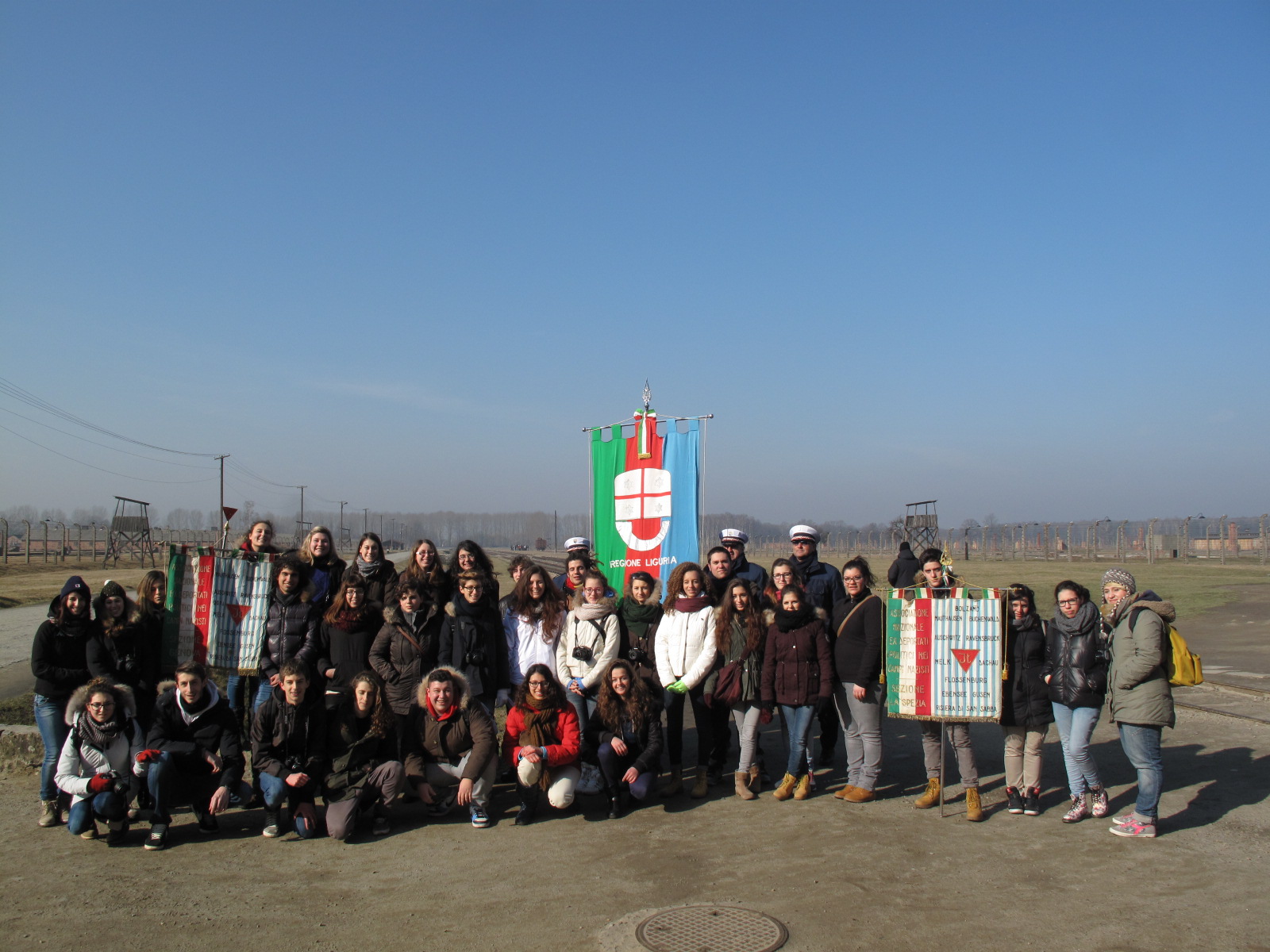 Studenti liguri in visita al campo di concentramento di Auschwitz