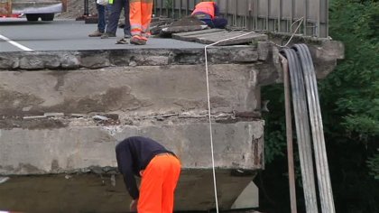 Carasco, primi mezzi per il nuovo ponte: 