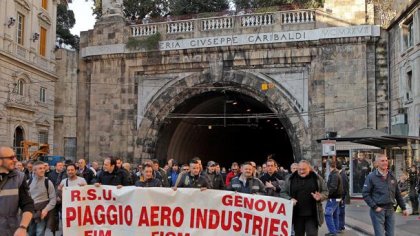 Piaggio Aero, lavoratori in sciopero per quattro ore a Genova